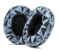 Cuscinetti auricolari di ricambio WC per cuffie over-ear Skullcandy Hesh 3 e Crusher, realizzati da Wicked Cushions | Maggiore durata, spessore, comfort e isolamento acustico | Geo Grey