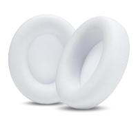 Cuscinetti auricolari di ricambio WC Wicked Cushions per Beats Studio Pro | Pelle PU extra spessa e migliorata, schiuma migliorata e adesivo più forte | White