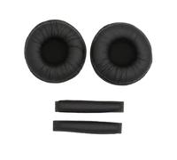 Cuscinetti auricolari e cuscinetti per archetto per cuffie Sennheiser PX100/200/100-II, vestibilità perfetta, esperienza sonora migliorata, pelle, morbida schiuma