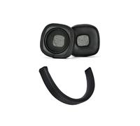 INF Set di ricambio per Marshall Major V/5, 2 cuscinetti auricolari e 1 copriarchetto in pelle proteica nera