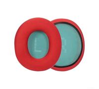 Cuscinetti auricolari in memory foam per Skullcandy SLYR PRO per cuffie | 2 cuscinetti di ricambio in tessuto di seta ghiacciata, vestibilità comoda (rosso)
