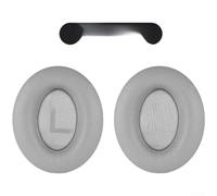 Cuscinetti auricolari in pelle proteica costruiti per cuffie Bose QC700 con inserto in cotone che riduce il rumore e guide di orientamento a sinistra e destra (B)