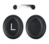 Cuscinetti auricolari in pelle proteica costruiti per cuffie Bose QC700 con inserto in cotone che riduce il rumore e guide di orientamento a sinistra e destra (A)