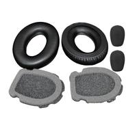 Cuscinetti auricolari in pelle proteica, cuscinetti per orecchie in memory foam, con microfono, per cuffie aeronautiche A10