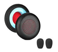 Cuscinetti auricolari in pelle proteica, cuscinetti per orecchie in memory foam, con microfono, per cuffie Poly 4310/4320/UC2 in pelle proteica