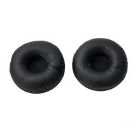 Cuscinetti auricolari in similpelle per Plantronics W740 W745 W440 W445 CS540 CS545 WH500 cuscinetti auricolari neri in morbida pelle proteica di ricambio paraorecchie Fit facile da installare a lunga