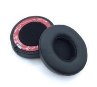 Cuscinetti auricolari in tessuto traspirante per Beats Solo2 e 3, cuscinetti auricolari di ricambio con memory foam e pelle proteica, copriauricolari