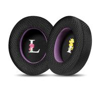 Cuscinetti auricolari neri e viola traspiranti per cuffie Sennheiser Momentum 3 (confezione da 2)