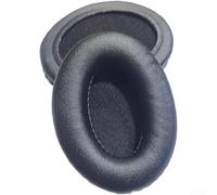 Cuscinetti auricolari ovali di ricambio, 80 x 60 mm, per cuffie sovrauricolari, isolamento acustico, in schiuma, colore nero, 2 pezzi (pelle granulata)