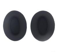 Cuscinetti auricolari ovali di ricambio, 80 x 60 mm, per cuffie sovrauricolari, isolamento acustico, in schiuma, colore nero, 2 pezzi (motivo calcio)