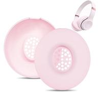 Cuscinetti auricolari Solo4 in silicone, compatibili con Beats Solo 4 Wireless Bluetooth, lavabili, resistenti al sudore e ai graffi, cuscinetti protettivi (rosa)