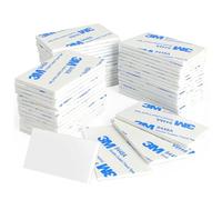 Cuscinetti biadesivi - 50 cuscinetti adesivi in schiuma resistente, nastro biadesivo rettangolare spesso 3 mm, forte nastro adesivo impermeabile per targhe, ganci da parete, progetti fai da te (bianco