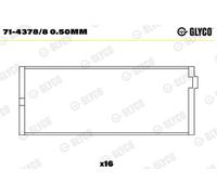 Bronzina biella 71-4378/8 0.50mm GLYCO per LAND ROVER MORGAN