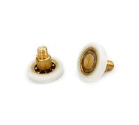 Cuscinetti Box Doccia VR - Kit 2 Pezzi Rotelle a Sfera di Ricambio in Acciaio per Ante Doccia a Scorrimento dim. 22x4.7x18 M6 profilo piatto