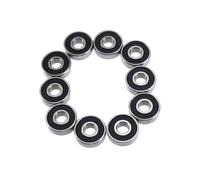 Cuscinetti, Cuscinetti ellittici da 10 pezzi Cuscinetti for tapis roulant Cuscinetti radiali a sfere Cuscinetti radiali a sfere Argento, Elevata capacità di carico