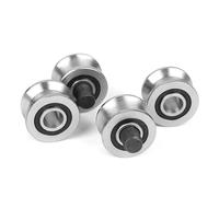 Cuscinetti, Cuscinetto a sfere a gola profonda 5 pezzi con scanalatura a T ad alta precisione U22T22 della puleggia ruota su 12 assi 8 * 22, 14, 13, mm,Maggiore durata(U22-Screws)