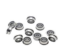 Cuscinetti, Cuscinetto bimetallico con guarnizione microcuscinetto a gola profonda 10 pezzi MF105-2RS 5 * 4mm ABEC-7 Cuscinetti a sfere flangiati 3D stampa, Elevata capacità di carico