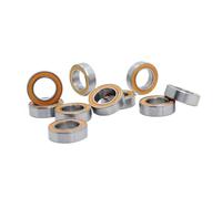 Cuscinetti, Cuscinetto MR106RS ABEC-3 6X10X3Mm Cuscinetti a sfere MR106-2RS in miniatura MR106 2RS arancione sigillato 10 pezzi