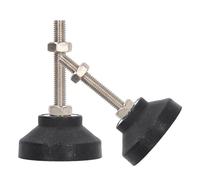 Cuscinetti di Livellamento Girevoli per Mobili da 2 Pezzi - Base in Gomma Antiscivolo e Corpo in Acciaio Legato - Ideale per Sedie e Tavoli - Altezza Regolabile 50 Mm