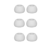 Cuscinetti di ricambio in silicone per auricolari Sennheiser CX80S CX350BT CX150BT CX300II, tappi per orecchie grandi, medi e piccoli, 3 paia, colore bianco, L