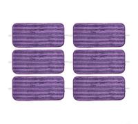 Cuscinetti di ricambio lavabili in microfibra per mocio a getto umido | Confezione da 6 panni riutilizzabili, adatti per Swiffer per Wet Jet, intrappolano efficacemente lo sporco, colore viola