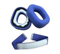 Cuscinetti di ricambio per cuffie da gioco Corsair Hs80 Max/Hs 80 Rgb USB cablato/wireless, cuscinetti auricolari e fascia con schiuma ad alta densità per isolamento acustico (blu)