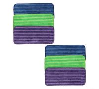 Cuscinetti di ricambio riutilizzabili in microfibra per sistema di pulizia dei pavimenti Swiffer, lavabili, per pavimenti in legno, piastrelle, pietra, multicolore, 30 x 14 cm (confezione da 6)