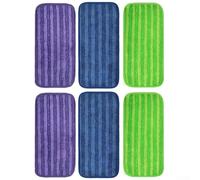 Cuscinetti di ricambio riutilizzabili in microfibra per Swiffer per Sweeper, 30,5 cm, con cinghie resistenti per una vestibilità sicura e una pulizia efficiente (confezione da 6)