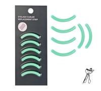 Cuscinetti di ricarica per piegaciglia da viaggio, compatibili con Shiseido, in gomma morbida in silicone per un facile trasporto, 6 pezzi, verde