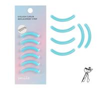 Cuscinetti di ricarica per piegaciglia da viaggio, compatibili con Shiseido, in gomma morbida in silicone per un facile trasporto, 6 pezzi, blu