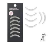 Cuscinetti di ricarica per piegaciglia da viaggio, compatibili con Shiseido, in gomma morbida in silicone per un facile trasporto, 6 pezzi, trasparente