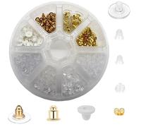 Cuscinetti di sicurezza per orecchini, chiusure di sicurezza per orecchini, chiusure a perno per orecchini, blocco a proiettile, tappo di ricambio per borchie, amo da pesce, orecchini a cerchio,