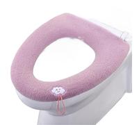 Cuscinetti for coprisedili for WC da Bagno più Spessi - Fodera for Cuscino for Sedile WC Morbida e Calda, in Tessuto Lavabile Estensibile per la Maggior Parte dei coperchi dei WC(Pink)