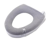 Cuscinetti for coprisedili for WC da Bagno più Spessi - Fodera for Cuscino for Sedile WC Morbida e Calda, in Tessuto Lavabile Estensibile per la Maggior Parte dei coperchi dei WC(Light Grey)