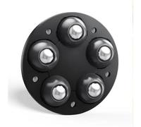 Cuscinetti for gambe regolabili for mobili con 5 rulli for sedia, lavatrice, divano letto(Black,16pcs)
