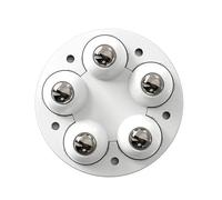 Cuscinetti for gambe regolabili for mobili con 5 rulli for sedia, lavatrice, divano letto(White,16pcs)