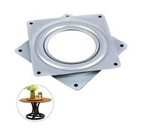 Cuscinetti Girevoli Quadrati Girevoli da 4 Pollici Susan Piatto Girevole in Acciaio Zincato con Cuscinetti Rotanti per Giradischi Monitor TV Computer Rack