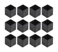 Cuscinetti in gomma per feltrini per mobili, autoadesivi, per pavimenti | 12er Set quadrati, colore nero, su misura per molti mobili, facile sostituzione in caso di usura (20x20mm)