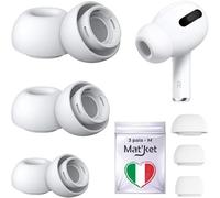 Cuscinetti in Silicone Compatibili con AirPods Pro 1 e AirPods Pro 2 Apple - 3 Paia di Gommini per Riduzione del Rumore, In-Ear, Accessori per AirPods Pro, Colore Bianco (Taglia M)