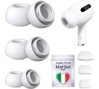 Cuscinetti in Silicone Compatibili con AirPods Pro 1 e AirPods Pro 2 Apple - 3 Paia di Gommini per Riduzione del Rumore, In-Ear, Accessori per AirPods Pro, Colore Bianco (Taglia S M L)