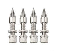 Cuscinetti isolanti per altoparlanti HiFi, in rame puro, elettrolitico, antiurto, base a cono con dado di regolazione dell'altezza (argento)