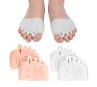 Cuscinetti Metatarsali 4 pezzi, Cuscinetti per L'avampiede,Cuscinetti in Silicone Ammortizzanti, Cuscinetti Metatarsali per Avampiede con punta divisa a cinque fori, sollievo da metatarsalgia