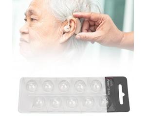 Cuscinetti per Apparecchi Acustici, 10 Pezzi Amplificatore del Suono Manicotto a Doppio Strato Testa Timpanica Chiusa Cupole per Aiuti Acustici Suggerimenti per MiniFit