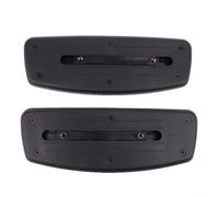 Cuscinetti per braccioli per sedia da ufficio, ricambio in plastica antiscivolo per comfort e protezione, per una facile installazione con fori preforati, nero, 24 x 8,5 cm (lati fissi)