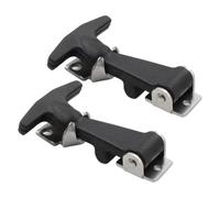 Cuscinetti per catture del cofano - 2 Bust del cassetto a T -manico in gomma, set di montaggio a chiusura regolabile | Morsetti per chiusura flessibile per durata, chiusure resistenti alle vibrazi