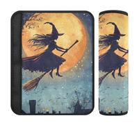 Cuscinetti per cintura di sicurezza per auto, 2 pezzi, morbidi, per seggiolino di sicurezza per bambini, per adulti, bambini, S Witch Night Broomstick