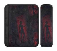 Cuscinetti per cintura di sicurezza per auto, 2 pezzi, traspiranti, copertura per le spalle della cintura di sicurezza per adulti e bambini M Mystic Silhouette Art