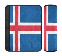 Cuscinetti per cintura di sicurezza per auto, 2 pezzi, traspiranti, per cintura di sicurezza dell'auto, per adulti, ragazzi, bambini, bandiera dell'Islanda