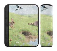 Cuscinetti per cintura di sicurezza per auto, confezione da 2, traspiranti, per fotocamera per adulti, bambini, bambini, S Safari Animal Adventure