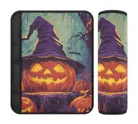 Cuscinetti per cinture di sicurezza per auto, 2 pezzi, copertura morbida per spalle per cintura di sicurezza per adulti e bambini, taglia M, poster per feste di Halloween